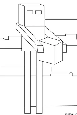 Картинка про Майнкрафт | Распечатать Раскраску Майнкрафт картинки