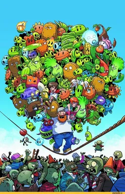 Plants vs Zombies,Игры,art,арт,красивые картинки | Рисунки с зомби, Зомби  рисунки, Зомби вечеринка картинки