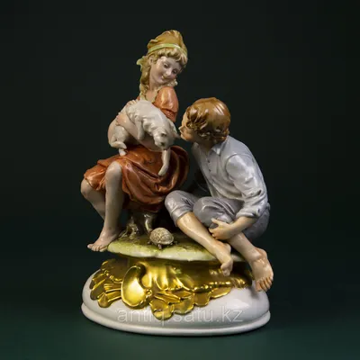 Игра с кошечкой Автор Bruno Merli Фарфоровая мануфактура King s Porcelaine  / Capodimonte Италия. II полов (id 90764510) картинки