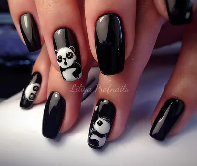 маникюр с пандой на ногтях дизайн 2018 | Panda nail art, Nail art designs,  Neutral nail art designs картинки