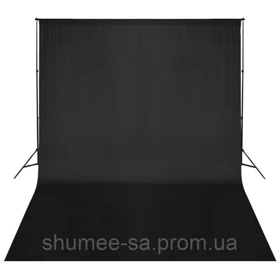 Купить Фоновая подвесная система с черным фоном 500 x 300 см Shumee Black  160070, цена 3151 грн — Prom.ua (ID#1411916694) картинки