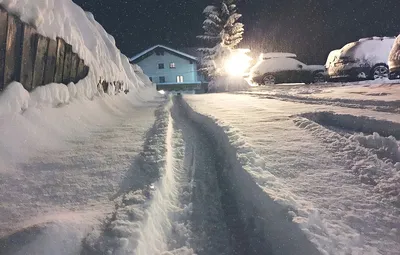 Обои Вечер, Evening, Snowfall, Зимний Вечер, Winter Evening, Снегопада  картинки на рабочий стол, раздел пейзажи - скачать картинки