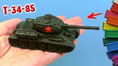 Making T 34 85 TANK from Modelling Clay - YouTube картинки