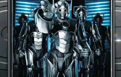 Обои фантастика, роботы, киборги, Doctor Who, Доктор Кто, Кибермен, Cybermen, киберлюди картинки на рабочий стол, раздел фильмы - скачать картинки
