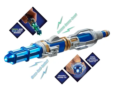 Купить Доктор Кто - Звуковая отвертка Доктора Кто 12-го Доктора - Питер Капальди - Сенсорное управление со светом и звуком онлайн на desertcartBermuda картинки