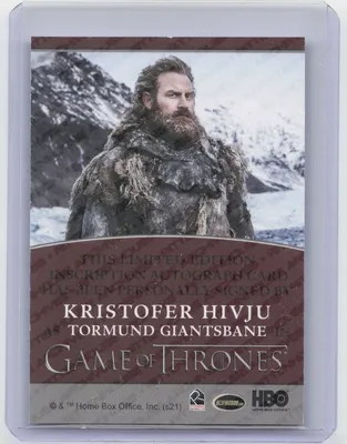 2019 HBO Game of Thrones Кристофер Хивью в роли Tormund Giantsbane Auto — CÔNG TY TNHH SXTM Kim Sa картинки