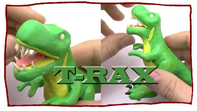 Динозавр из пластилина. TYRANNOSAURUS. T-RAX своими руками - YouTube картинки