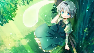 Картинка аниме, девочка, лето, даммаку, konpaku youmu, touhou, настроение,  лучи, солннце 1600x900 скачать обои на рабочий стол бесплатно, фото 92777 картинки