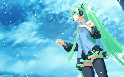 Картинка снег, Аниме, hatsune miku, вокалоид, хатсуне мику, vocaloid  1440x900 скачать обои на рабочий стол бесплатно, фото 51712 картинки