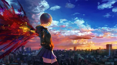 Anime Touka Kirishima Desktop wallpapers 1152x864 картинки