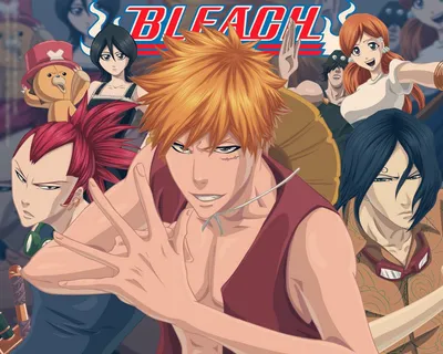 Обои на рабочий стол Герои аниме Блич / Bleach изображают персонажей аниме  Большой куш / One Piece, обои для рабочего стола, скачать обои, обои  бесплатно картинки