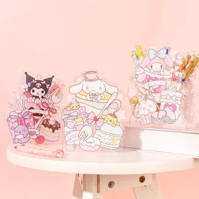 Милый Контейнер для ручек Sanrio, аксессуары Cinnamoroll Kuromi, красивый  мультяшный чехол для карандашей из аниме, Настольная игрушка для хранения,  подарок для девочек - купить по выгодной цене | AliExpress картинки