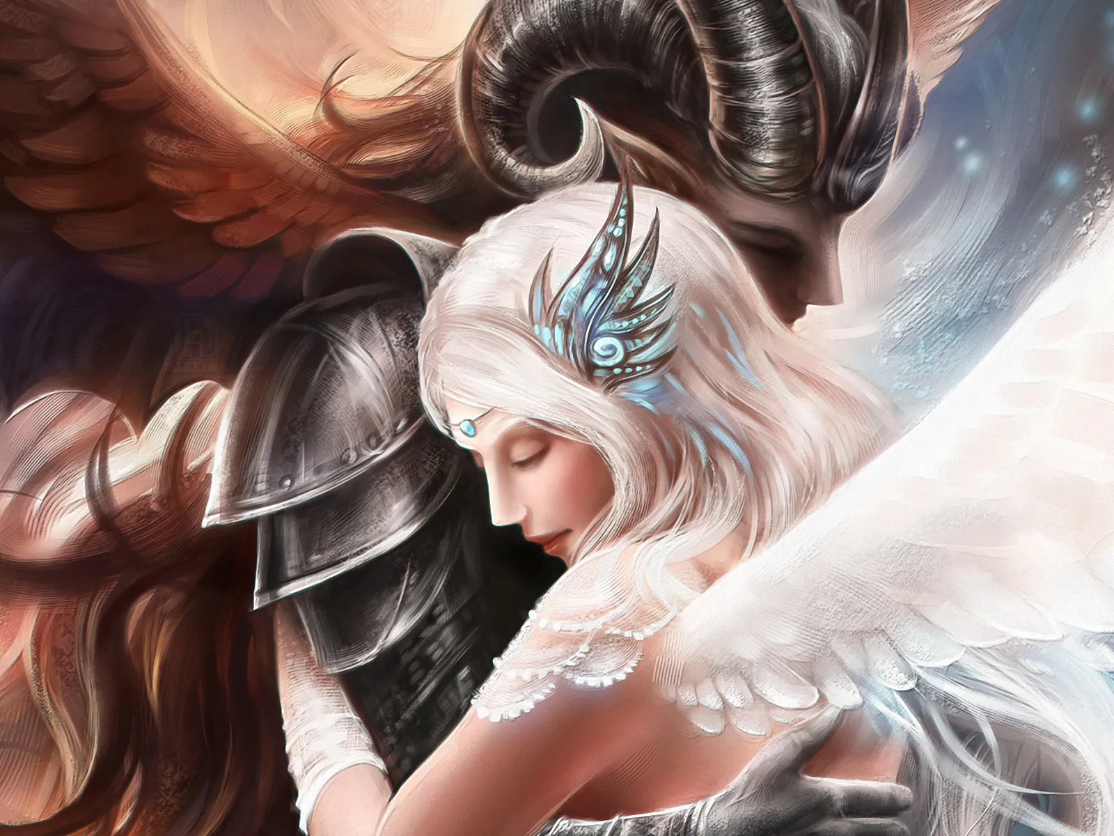 Алмазная мозаика ангел и демон