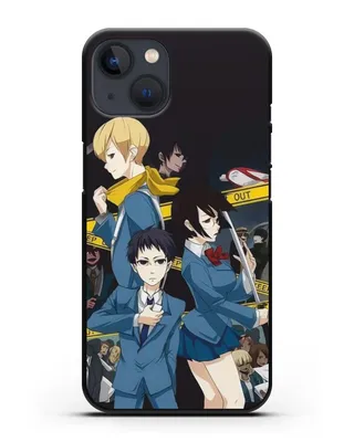 Чехол аниме Дюрарара!! (Durarara!!) Микадо и Анри для iPhone 13 силикон  черный купить в интернет-магазине caseme.ru картинки