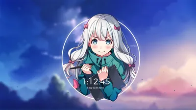 Живые обои Eromanga-Sensei Art | Clock ( Full HD ) - Wallpaper Engine картинки