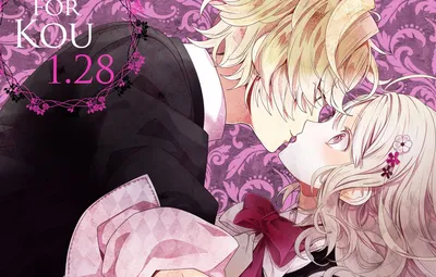 Обои девушка, пара, вампир, diabolik lovers, дьявольские возлюбленные  картинки на рабочий стол, раздел прочее - скачать картинки