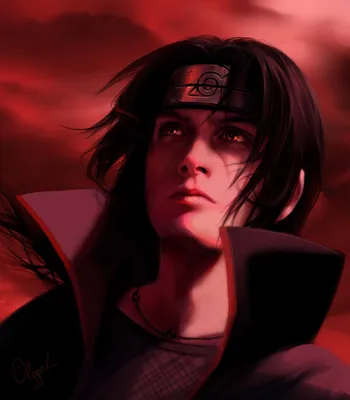 Фото Итачи Учиха / Itachi Uchiha из аниме Наруто / Naruto, art by olggah картинки