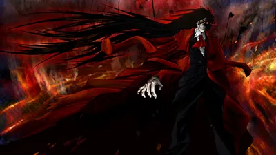 Скачать обои Аниме, Hellsing, vampire, Alucard, безумие., раздел прочее в  разрешении 1366x768 картинки