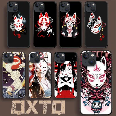 Fox Маска Аниме Арт Чехол для телефона Чехол Для Iphone Samsung Galaxy  Xiaomi Mi Redmi Note 6 9 10 11 12 13 Iphone13 Max Pro Plus Cover Роскошная  мода купить недорого — картинки