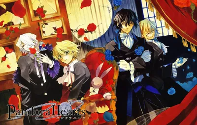 Обои трещины, часы, розы, кресло, лепестки, кролик, парни, pandora hearts,  сердца пандоры картинки на рабочий стол, раздел прочее - скачать картинки