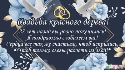 27 лет, годовщина свадьбы: поздравления, картинки - свадьба красного дерева  (12 фото) 🔥 Прикольные картинки и юмор картинки