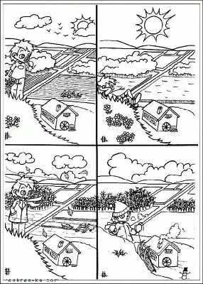 Раскраска времена года картинки