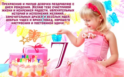 Картинки с Днем Рождения для девочки на 7 лет - страница 3 картинки