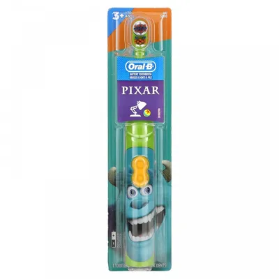 Oral-B, Зубная щетка на батарейках, мягкая, для 3+ лет, Pixar, 1 зубная  щетка купить в Москве картинки