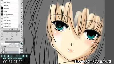 Photoshop: Line and Paint an Anime Sketch | Anime sketch, Painting, Art  tablet картинки