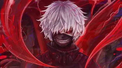 Обои на рабочий стол Канеки Кен / Kaneki Ken из аниме Tokyo Ghoul /  Токийский Гуль, обои для рабочего стола, скачать обои, обои бесплатно картинки