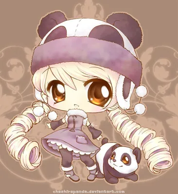 Chibi животных Девушки: Чиби Panda Девушки | Рисунки аниме, Персонажи аниме,  Аниме животные картинки