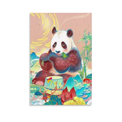 Light pink and vibrant blue anime panda on Craiyon картинки