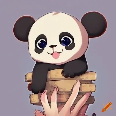 Kawaii Cute Anime Panda Otaku Japanese\" Sticker for Sale by BundlerVq |  Redbubble картинки