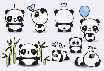 Kawaii Cute Anime Panda Wallpapers - Wallpaper Cave картинки