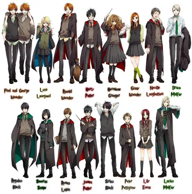 If Harry Potter was an anime show. These are actually quite close to the  books. : r/harrypotter картинки