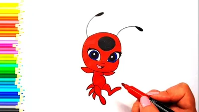 Как нарисовать Тикки Квами Маринетт из Леди Баг | How to draw Tikki Kwami  Marinette from Lady Bug - YouTube картинки