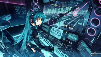 Скачать обои Hatsune Miku (Аниме, Hatsune Miku, Vocaloid) для рабочего  стола 1366х768 (16:9) бесплатно, Картинки Hatsune Miku Аниме, Hatsune Miku,  Vocaloid на рабочий стол. | WPAPERS.RU (Wallpapers). картинки