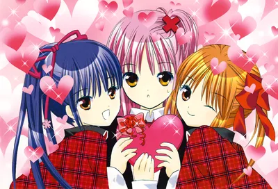 Обои на рабочий стол Hinamori Amu / Аму Хинамори из аниме Чара-хранители /  Shugo Chara любуется цветами, обои для рабочего стола, скачать обои, обои  бесплатно картинки