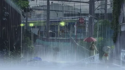 anime #japan #aesthetic #rain | Пейзажи, Дождь, Фоновые изображения картинки