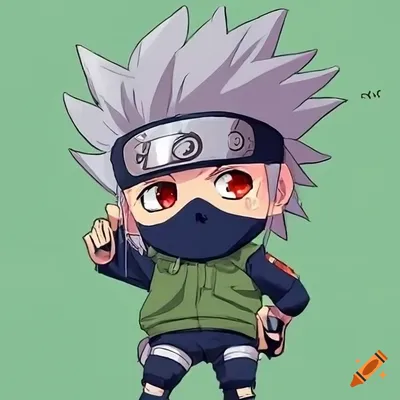 Kakashi hatake in cute chibi anime style on Craiyon картинки