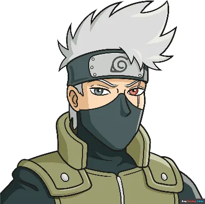 A drawing of Kakashi Hatake I made! : r/Naruto картинки