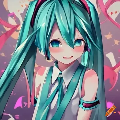 Cute hatsune miku anime style on Craiyon картинки