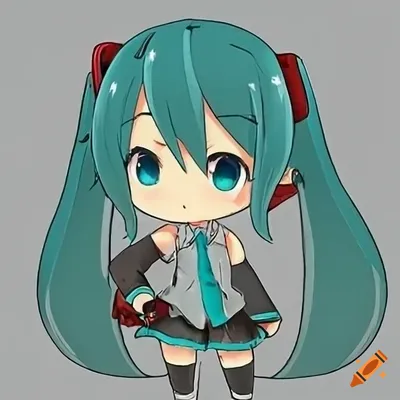 Anime chibi hatsune miku on Craiyon картинки