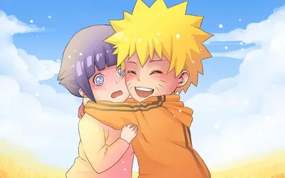 Обои на рабочий стол Наруто и Hinata Hyuga / Хината Хьюга в детстве из аниме  Наруто / Naruto, обои для рабочего стола, скачать обои, обои бесплатно картинки