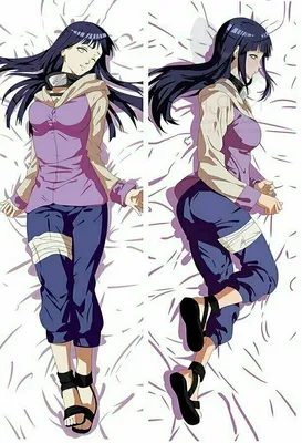 Купить Наволочку дакимакуру Хината из аниме \"Наруто\" вариант 3/ Dakimakura  Naruto Hinata, 150x50см с доставкой по России картинки