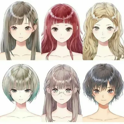 Прически аниме для девушек | Art-matita Блог | Tutorial gambar anime, Gadis  anime, Gambar rambut картинки