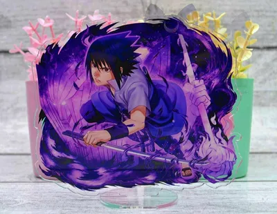 Купить Аниме фигурку-стенд \"Наруто Саске Учиха\" вариант 2 / Figure acrylic  stand Naruto Sasuke Uchiha с доставкой по России картинки