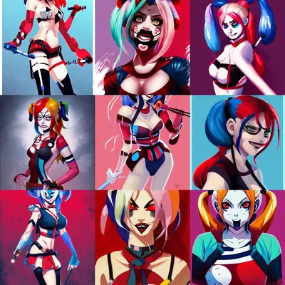 Harley Quinn Cosplay Wall Scroll Poster Anime Manga Picture Canvas Art  Print | eBay картинки