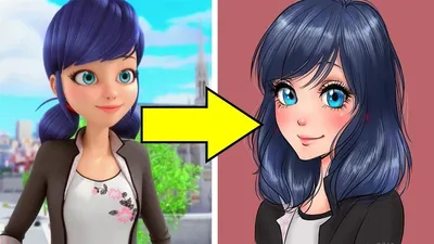 Персонажи Леди Баг и Супер Кот в стиле Аниме | Miraculous Ladybug  Characters As Anime - YouTube картинки