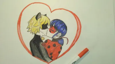 Поцелуй Леди Баг и Супер Кота как нарисовать/How to draw a kiss from Lady  Bug and Super Cat - YouTube картинки